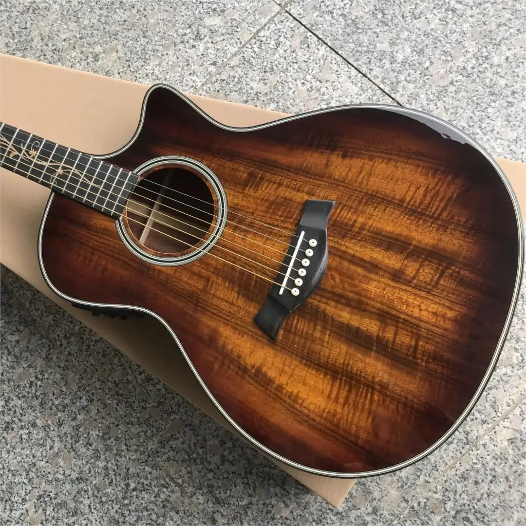 2020 Ebony fingerboard K24ce Koa Акустическая гитара 41 дюйм K24 Solid koa электрическая ra