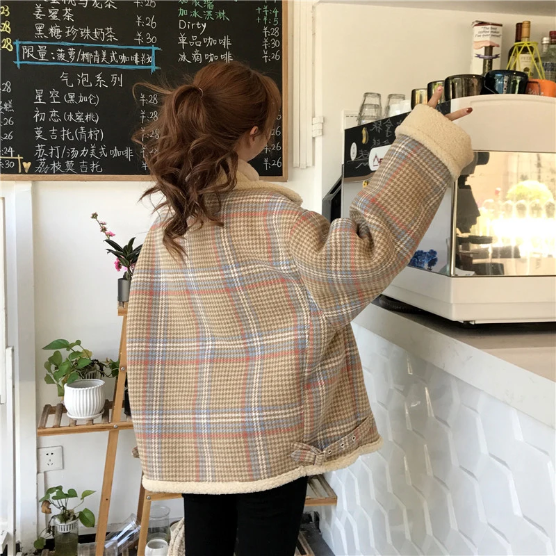 4XL Плюс Размер Женская куртка из овечьей шерсти комбинированные куртки для женщин теплые женские зимние парки уличная верхняя одежда