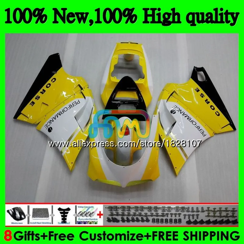 748 853 для поездок на мотоцикле DUCATI 916 996 94 95 96 97 98 99 02 71BS. 42 998 S R 1994 1995 1996 1997 1998 1999 Цвет: желтый, белый 00 2001 2002 обтекатель
