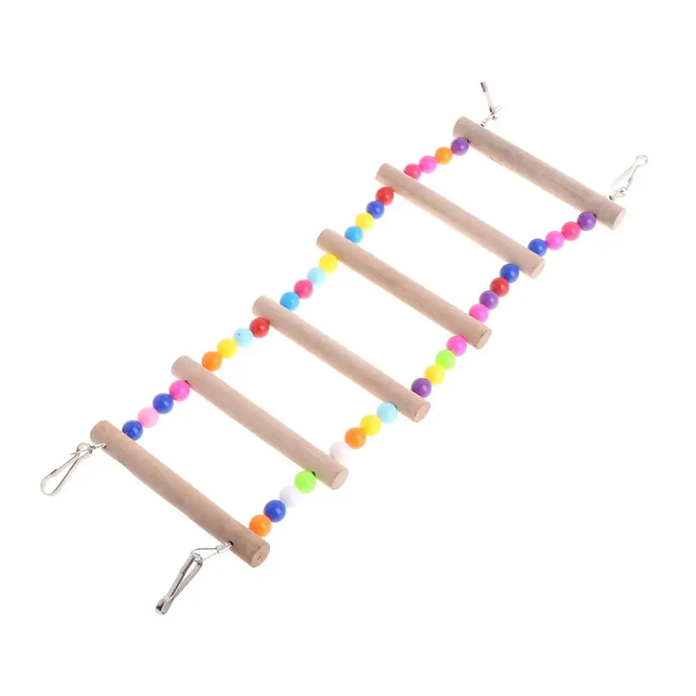 6 Ladders Птицы домашние животные лестницы для попугаев альпинистская Игрушка Висячие красочные шары с натуральным деревом - Цвет: 6 Ladders