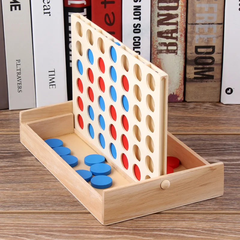 

Three-dimensional Four-in-one Chess Four-Piece Game Chess Children's Educational Early Education Multiplayer Toy Wooden Box