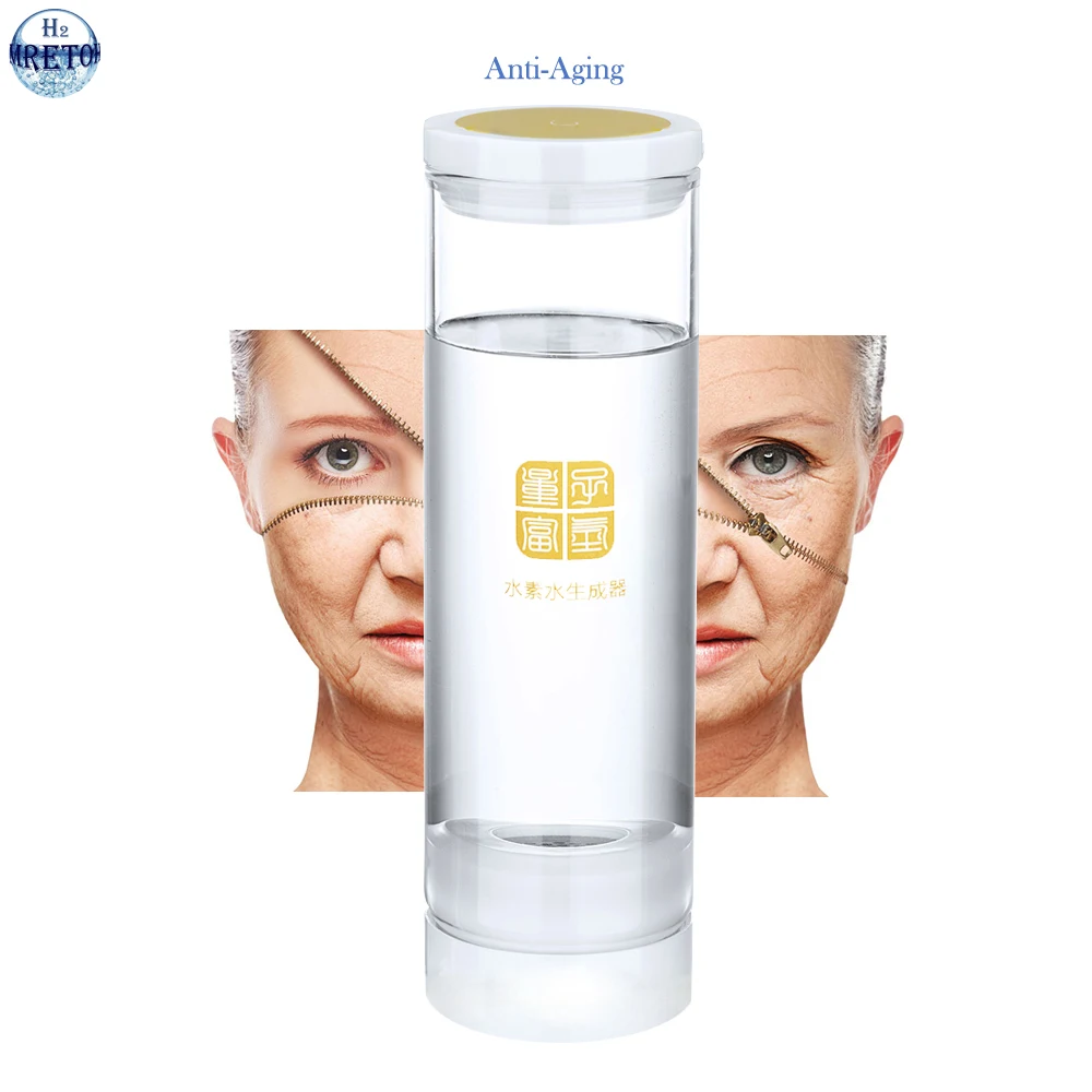 

Rechargeable Hydrogen Rich Water Generator Quantum Anti-Aging Alkaline H2 PEM Electrolysis Ionizer Glass Bottle/Cup Healthy Gift