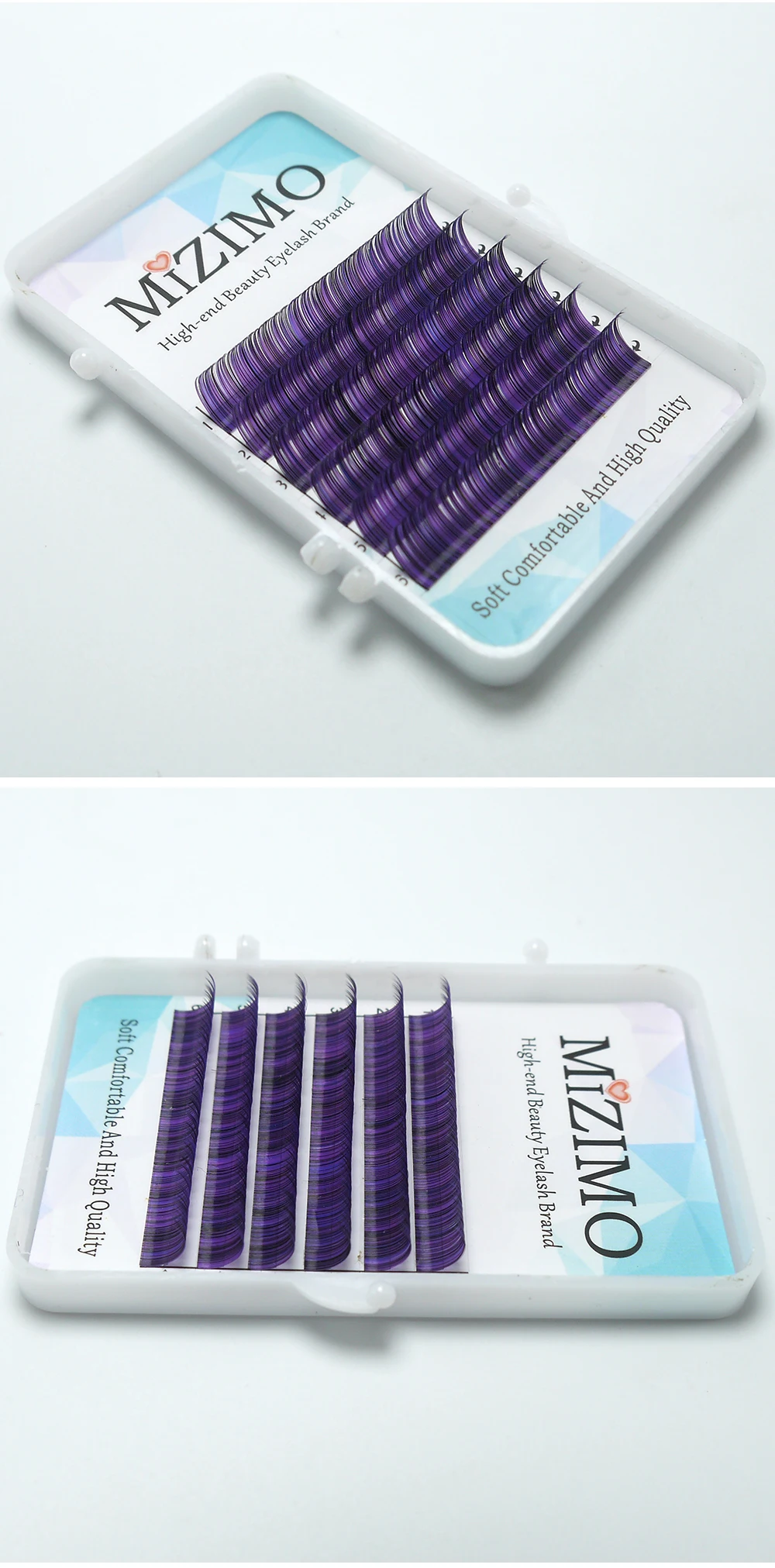 MIZIMO Neue multi-farbe gemischt pfropfen falsche wimpern regenbogen farbe wimpern verlängerung