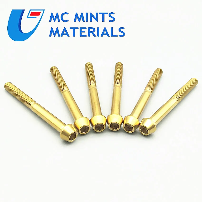 Титановый Ti M5 x 10 12 16 18 20 25 30 35 40 45 50 мм шестигранный ключ конический Зажим Руль для
