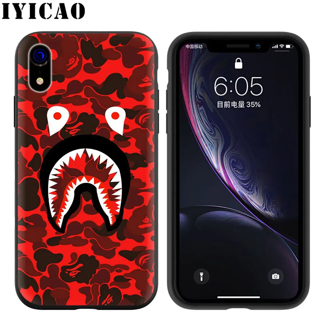 Мягкий силиконовый чехол для телефона bape для iPhone 5 6 7 8 11 5S 6s 6s Plus 7Plus 8Plus X XS XR XSMax 11 Max 11 Pro - Цвет: 1