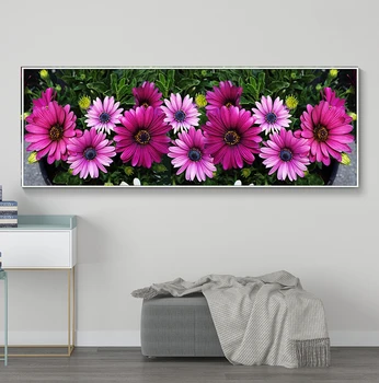 

Haucan 5D DIY Diamond Painting Flower Full Square/Round Diamond Embroidery Cross Stitch Daisy Needlework Handicraft Home Decor