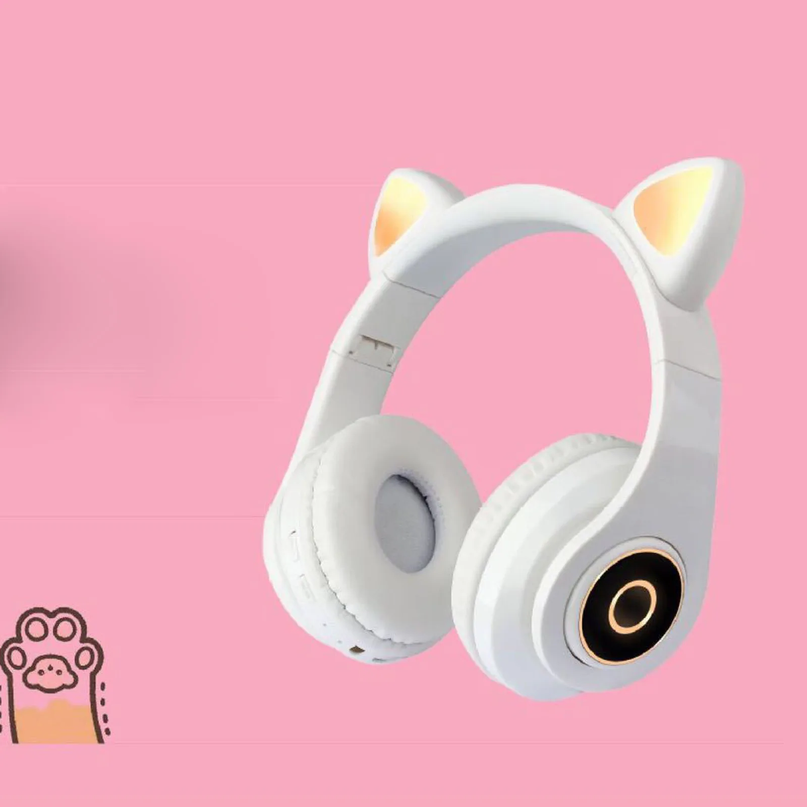 Headphones bluetooth hifi noiseWireless Cat Rabbit Ear Headset LED w Mic Headphone For Kids Girls for pc gamer computador