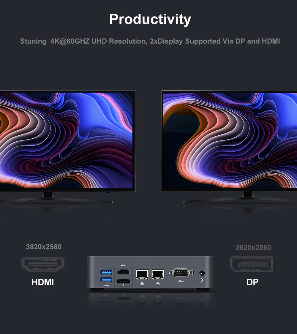 Chatreey Mini PC KC10 with Intel 10th Gen Core i5 10210U/i7 10510U, Windows 10 Pro, DDR4, Desktop Gaming Computer - Windows 11 Support. Description Image.