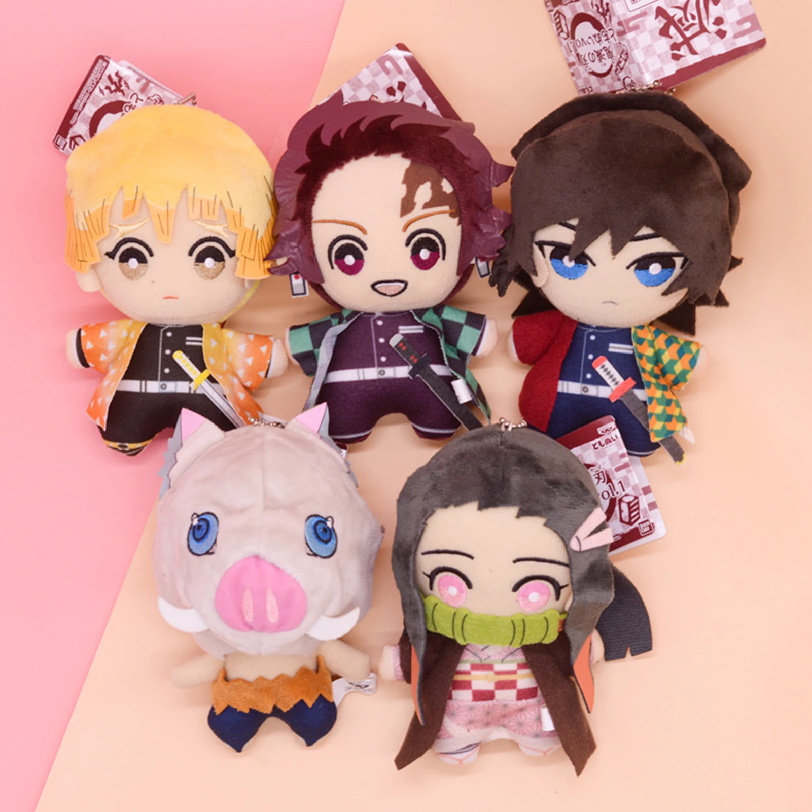 Japan Slayer Doll Kimetsu No Yaiba Kamado Tanjirou Nezuko Zenitsu Kyoujurou Figurine Plush Kids Toy Gift 15cm экшн фигурки аниме рассекающий демонов kimetsu no yaiba фигурки агацума zenitsu nezuko warrior из пвх игрушки модели