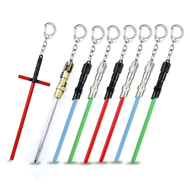 Porte-clés pendentif en métal sabre laser de guerre pour hommes et femmes,  porte-clés de