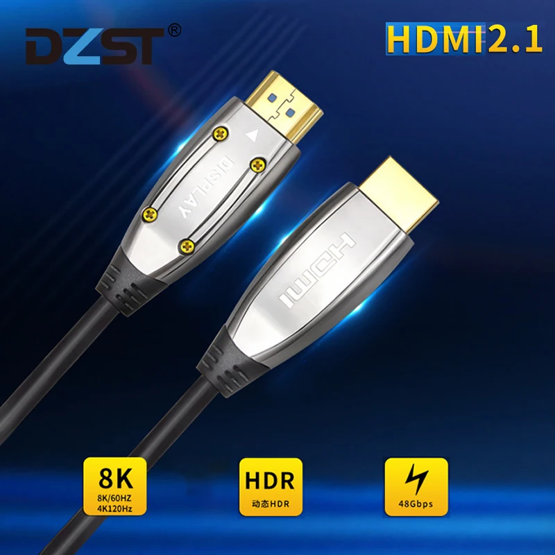 

HDMI Cable 2.1 8K 4K 120 HZ 100M Lossless Transmission 48 G/S High Quality Fiber Cable For PS4 HDR VRR 3D Audio Video HDMI Cable