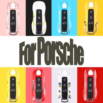 

11 Styles Key Case Shell Cover for Porsche Boxster Cayman 911 718 Panamera Cayenne Macan Car Accessories