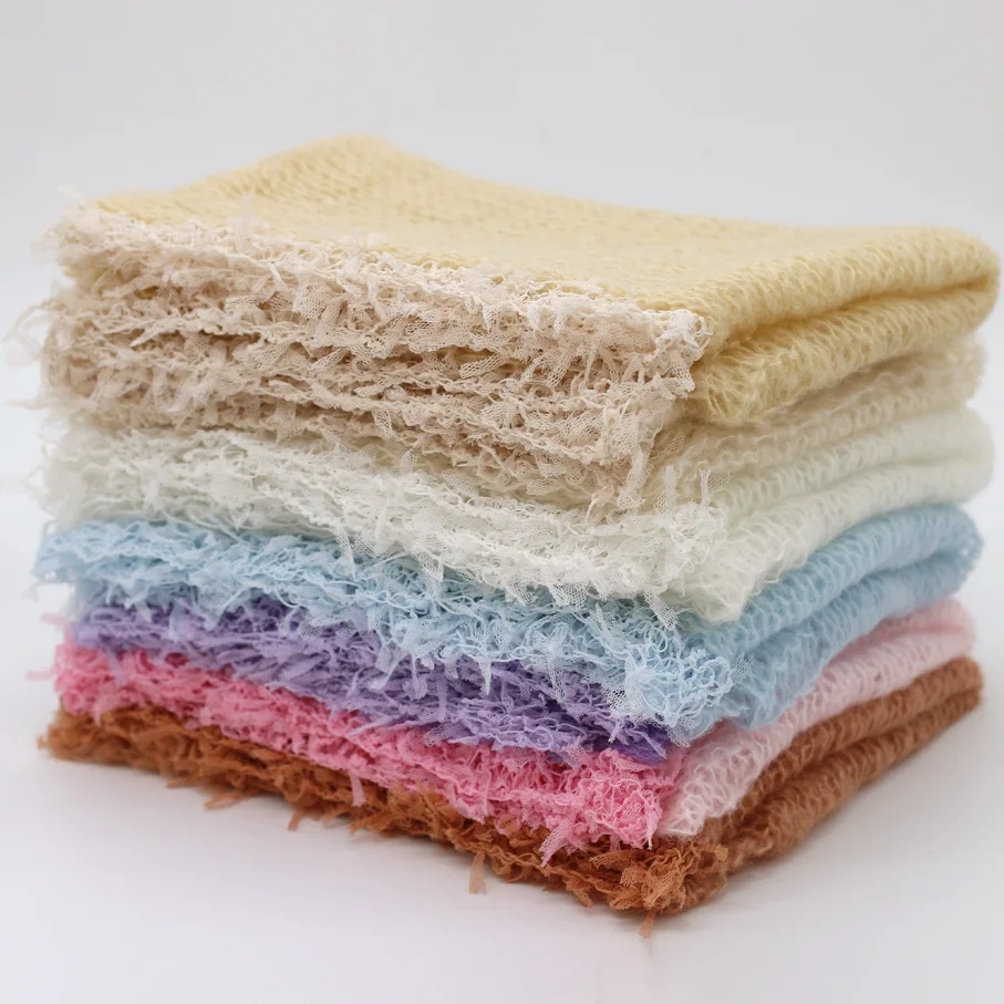 Newborn Photo Props Blanket Mohair Wrap Swaddling Photography Backdrop Babies Photo Shoot Accessories