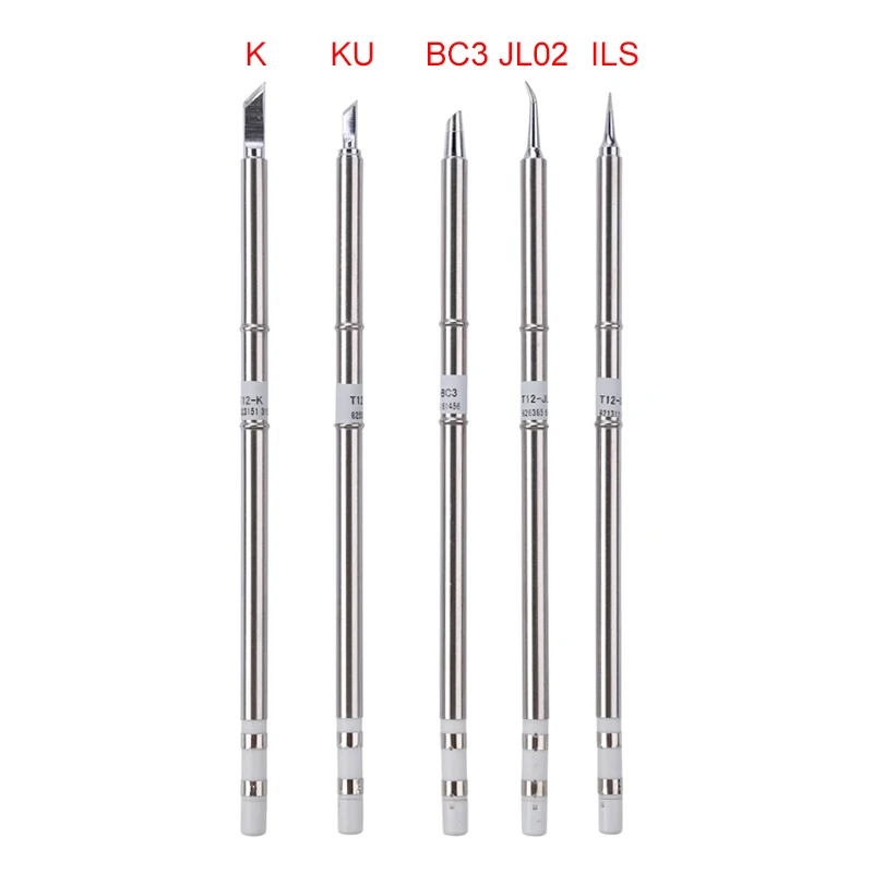 Паяльник наконечник без свинца из нержавеющей стали T12-K/BC2/KU/ILS/JL02/BC3 Замена сварочные Стенды для Fx951 паяльная станция