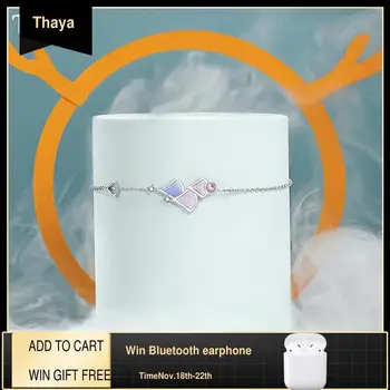 

Thaya S925 Silver Dragon Horn Charm Drip Oil Bracelet & Bangle Thin Chain Silver Bracelets For Women Luxury Gift Fine Jewelry