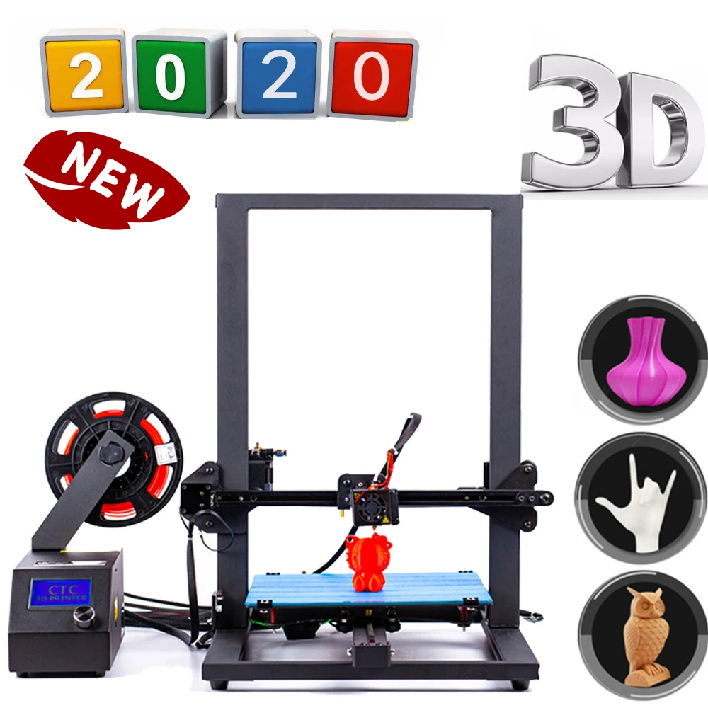 Настольный 3D принтер A10S полусобранный 0 4 мм 300*300*400 размер печати | Компьютеры и