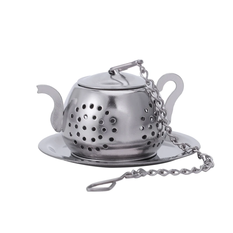 

Mesh Loose Tea Leaf Infuser Tray Strainer Filter Herb Infuser Stainless Steel Shape: Teapot