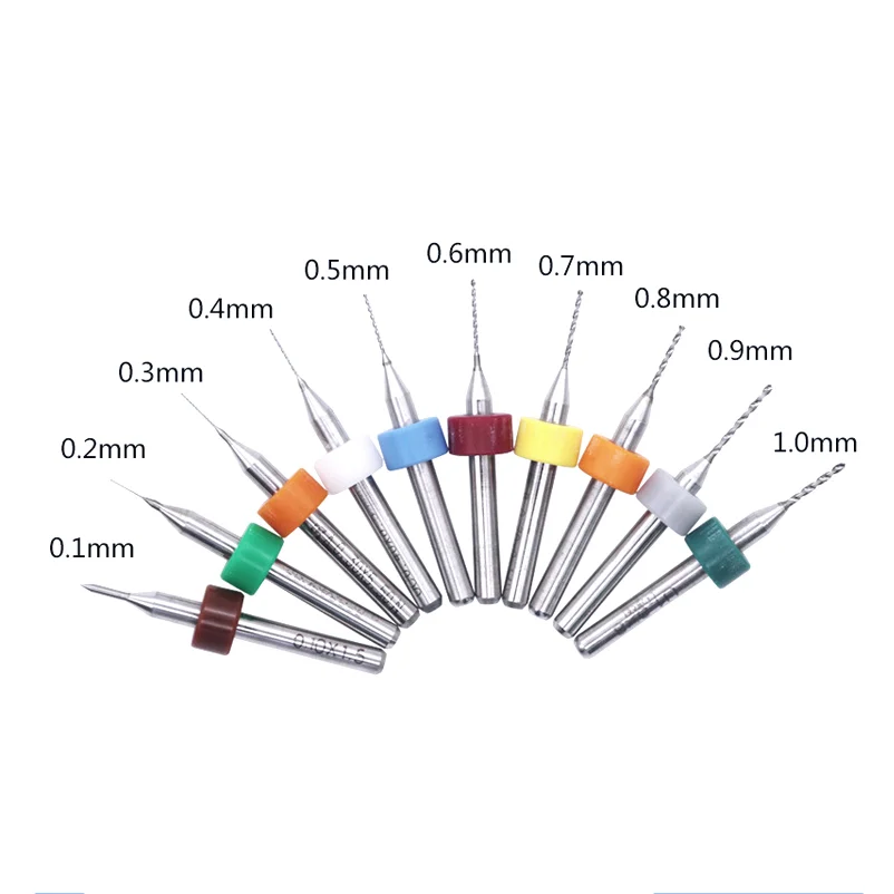 30Pcs Tungsten Steel Carbide PCB CNC Micro Drill Bit Set Rotary Milling 0.1-3 Mm 