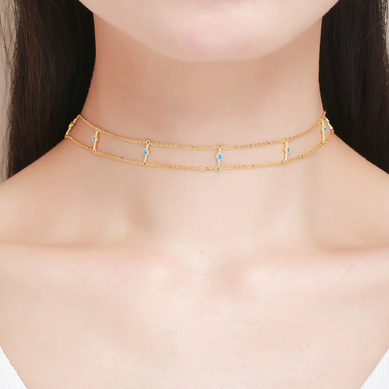 

Silver zi yun Fine Silver Korean-style New Style Choker Female Plated Greek Style Cool Fashion Necklace Scn161