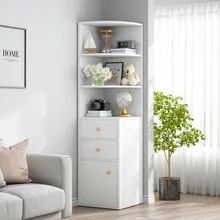 Armoire d'angle multifonctionnelle moderne, meuble de rangement triangulaire pour chambre à coucher et salon