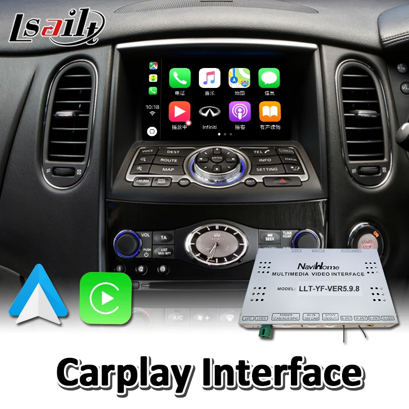 Lsailt беспроводной интерфейс Carplay для Infiniti EX35 EX 30d 2008 2013 года проводной Android авто Youtube