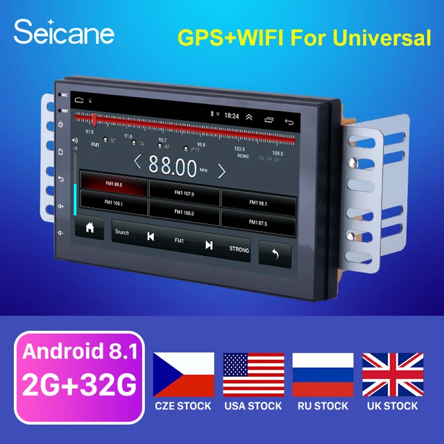 $US $73.95 Seicane high Version RAM 2GB+ ROM 32GB Android 8.1 7 inch 2Din Universal Car Radio GPS Multimedia U