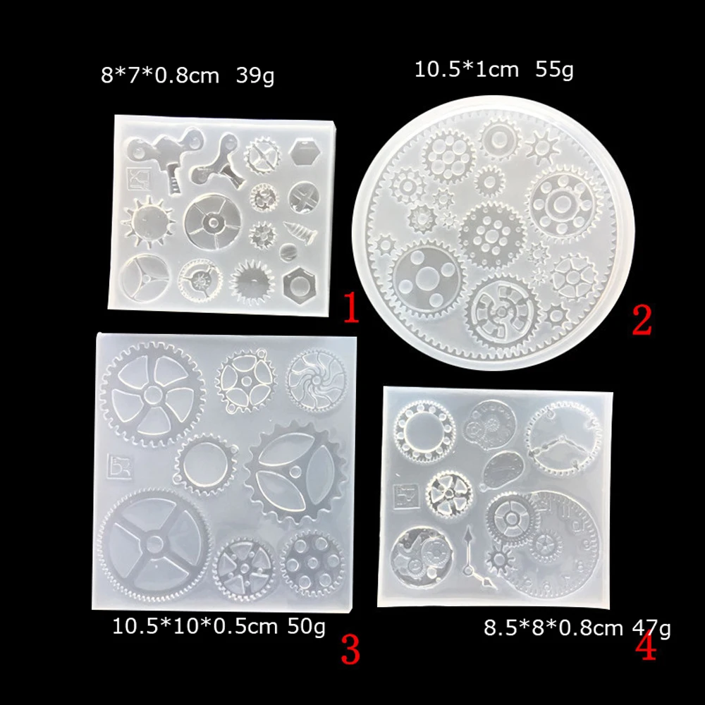 

Steampunk gear Cartoon punk wind steam age industrial machinery gearwheel Silicone Mold UV Resin Mould Jewelry Making tools