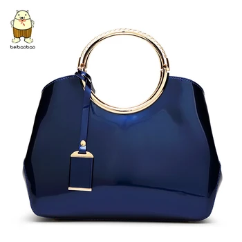 

Beibaobao Glossy Patent Leather Oneshoulder Bridal Bag 2019 Autumn and Winter New Female Bag Shiny Handbag Fashion Women Handbag