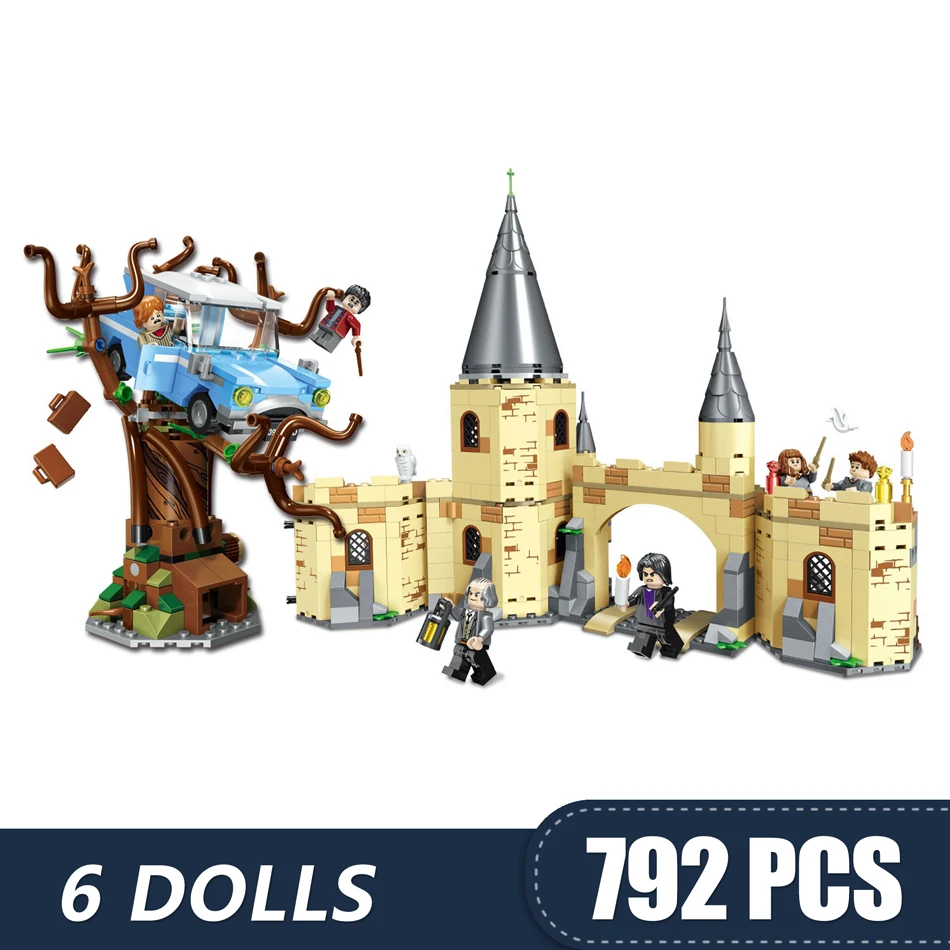 

792PCS Small Building Blocks Toys Compatible with Legoe Harri Magic Potters Whomping Willow Gift for Girls Boys Children