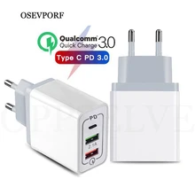 Зарядное устройство OSEVPORF Quick Charge 3,0 QC PD 30 Вт QC3.0 usb type C быстрое зарядное устройство для iPhone 11 Pro Max X Xs 8 7 Xiaomi Phone PD зарядное устройство