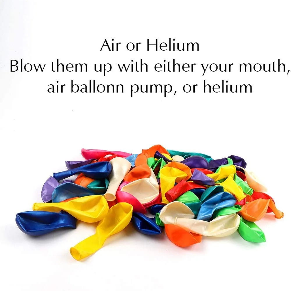 

LEGAO THOMAS Balloons Rainbow Set (100 Pack) 12 Inches, Assorted Bright Colors, Made With Strong Multicolored Latex For Helium