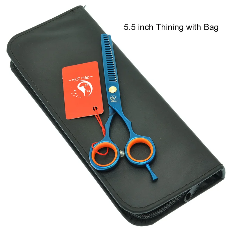 HA0081 with Bag Профессиональный филировочный инструмент для стрижки волос Meisha 5,5 дюймов, японские Парикмахерские ножницы 440c, набор парикмахерских ножниц HA0079 - Цвет: HA0081 with Bag