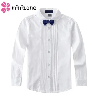 

2019 New Boys Solid Casual Shirts Kids Cotton Long Sleeve Shirts Boys Wedding Shirts Spring Autumn Children Formal Dress Shirts