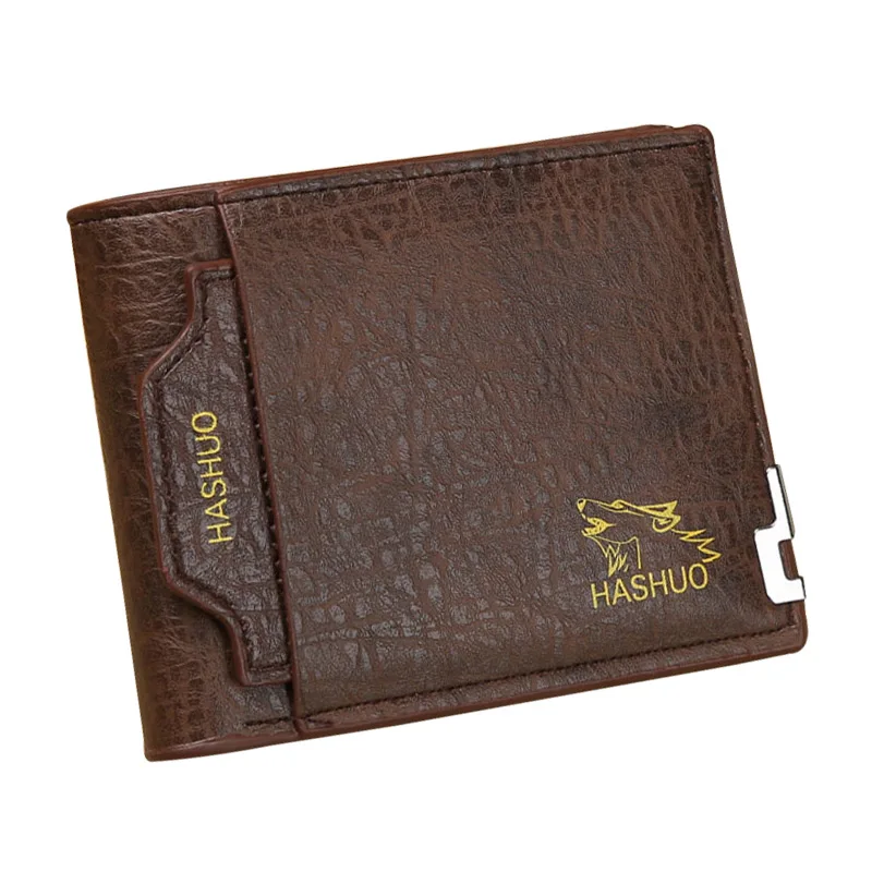 Fashion Men Wallet Solid Color Luxury Brand Designer Clutch Bag Multi-card Slots Business Bifold Billfold Male Short Coin Purse