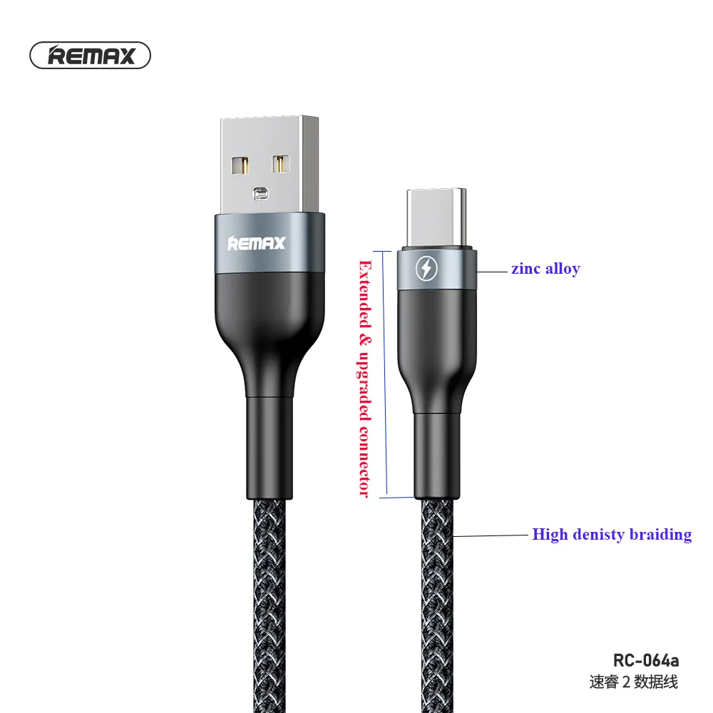 Кабель REMAX usb c обновленный кабель быстрой зарядки type для плетения куртки tipo samsung