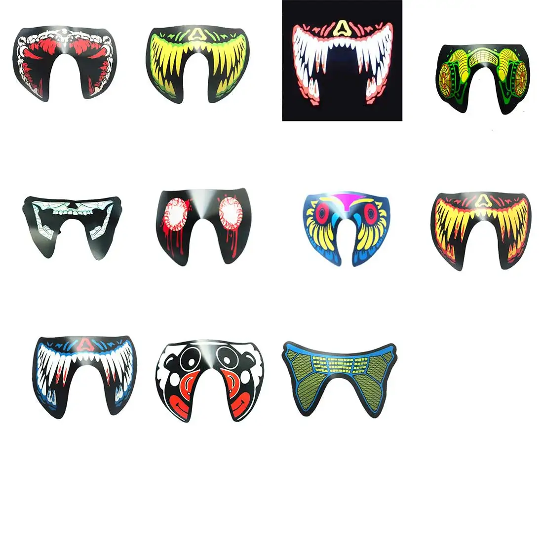 Luminous mask LED Luminous Flashing Face Mask Party Masks Light Up Dance Halloween Cosplay