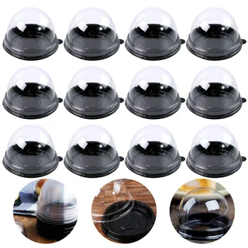 

200pcs Round Shape Mid-Autumn Festival Moon Cake Tray Dessert Box Golden Bottom