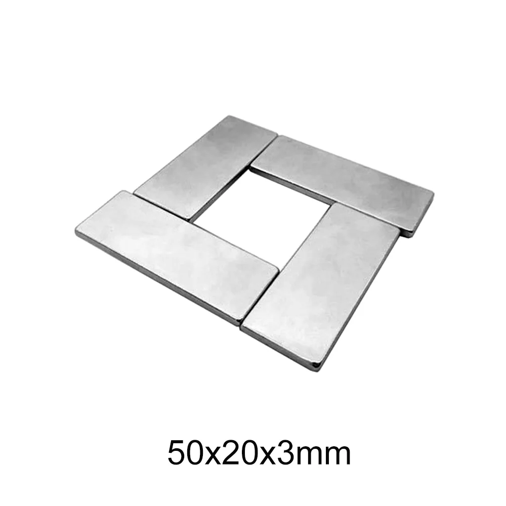 2 ~ 20 шт 50x20x3 Сильная пластина из Неодимового Магнита 50 мм x намагничивающий