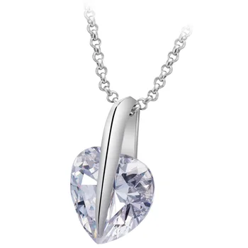 

SNC44 Big Zircon Pendant Korean Heart Pendant Necklace