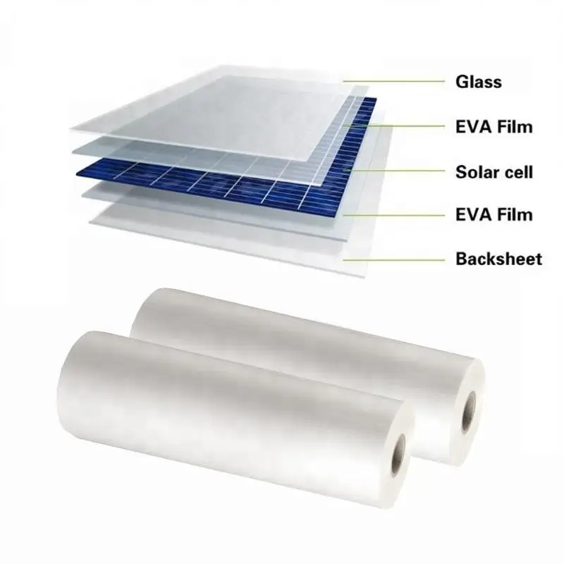 

solar Encapsulation material EVA Film 10meters + 5meters Solar panel Back sheet laminated pv module TPE TPT 680mm