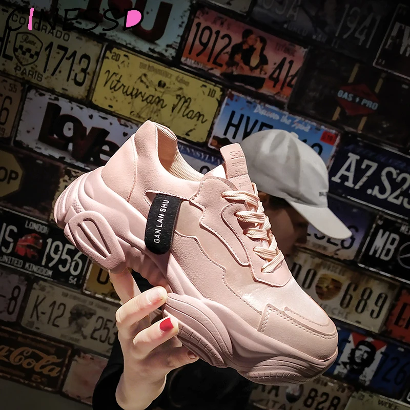 

Casual Shoes Woman Comfortable Chunky Sneakers White Flats Female Breathable Platform Cushioning Air Ladies Sneakers Women Shoes