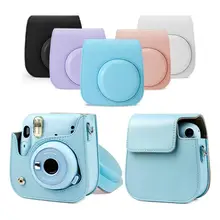 Besegad for Fujifilm Instax Mini 11 Camera Case Shoulder Bag Colorful PU Leather Cover Protective Pouch with Shoulder Strap