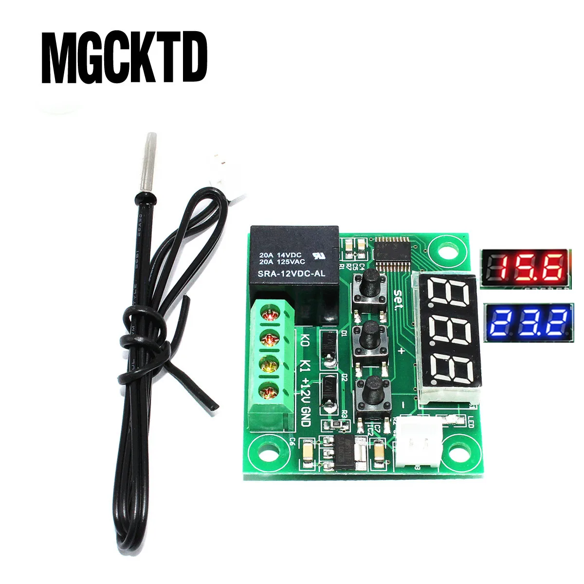 10PCS W1209 DC 12V heat cool temp thermostat temperature control switch controller thermometer thermo | Электронные компоненты
