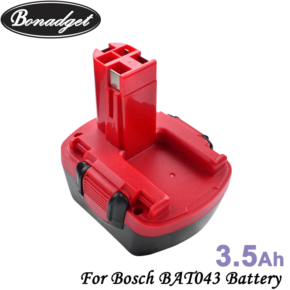 

Bonadget NI-MH 12V 3500mAh Replacement PSR 1200 For Bosch BAT043 BAT045 BAT046 BAT049 BAT120 BAT139 GSB GSR 12 VE-2 Tool Battery