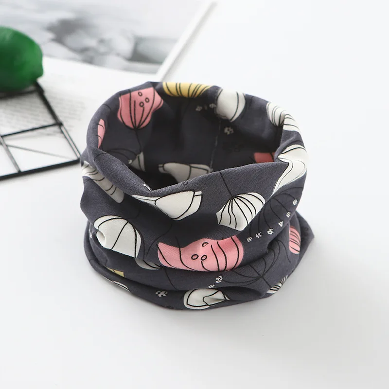 New Autumn Winter Children's Cotton Scarf Cartoon Kids Mufflers Outdoor Windproof Baby Warm Scarf Boys Collar Girls Neckerchief