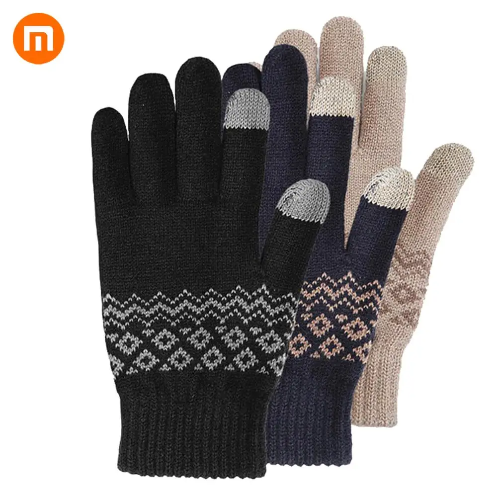 Price Xiaomi FO Finger Screen Touch Gloves Winter Warm Wool Gloves For iphone 6s Xiaomi Touch Screen Phone Tablet Cash Machine gift