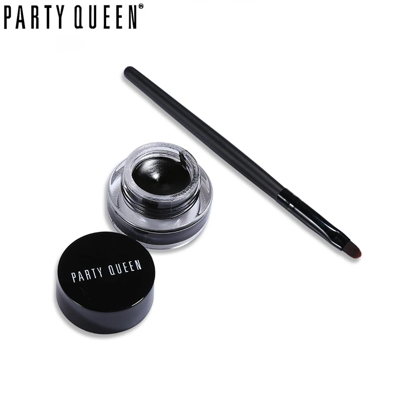 Party Queen Black & Brown Waterproof Smudge-proof Eyeliner Cream Makeup Glamour Eyes Lasting Drama Gel Eyeliner Set With Brush Party Queen Black & Brown Waterproof Smudge-proof Eyeliner Cream Makeup Glamour Eyes Lasting Drama Gel Eyeliner Set With Brush