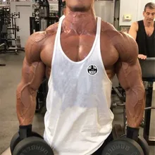 Брендовая Спортивная майка для тренировок, рубашка Стрингер, одежда, Майки для бодибилдинга, фитнеса, тренажерного зала, Мужская майка, майка, майка без рукавов