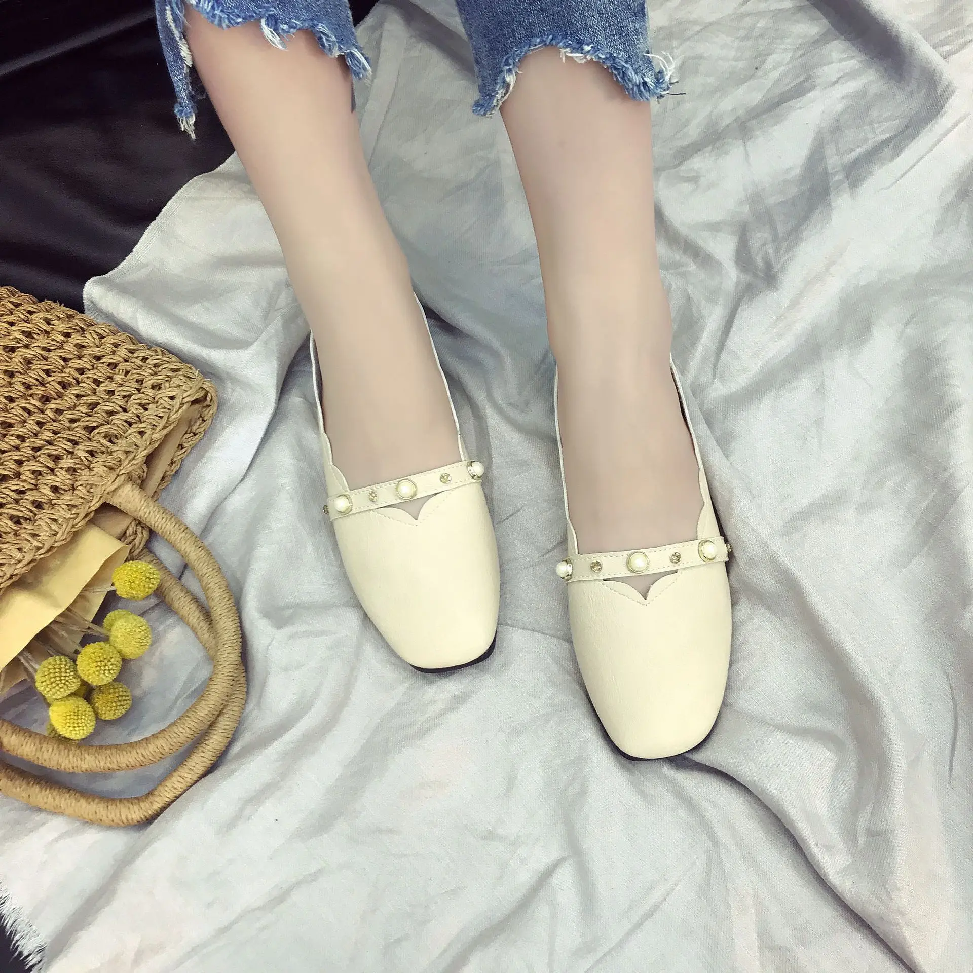 

Single Shoes Women's 2018 Spring And Summer Autumn New Style Korean-style Versatile Four Seasons Single Shoes Women's A- line Bu
