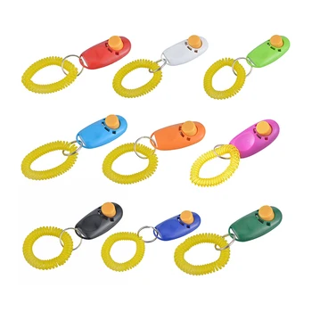 

Universal Remote Portable Animal Dog Button Clicker Sound Trainer Pet Training Tool Control Wrist Band Accessory New